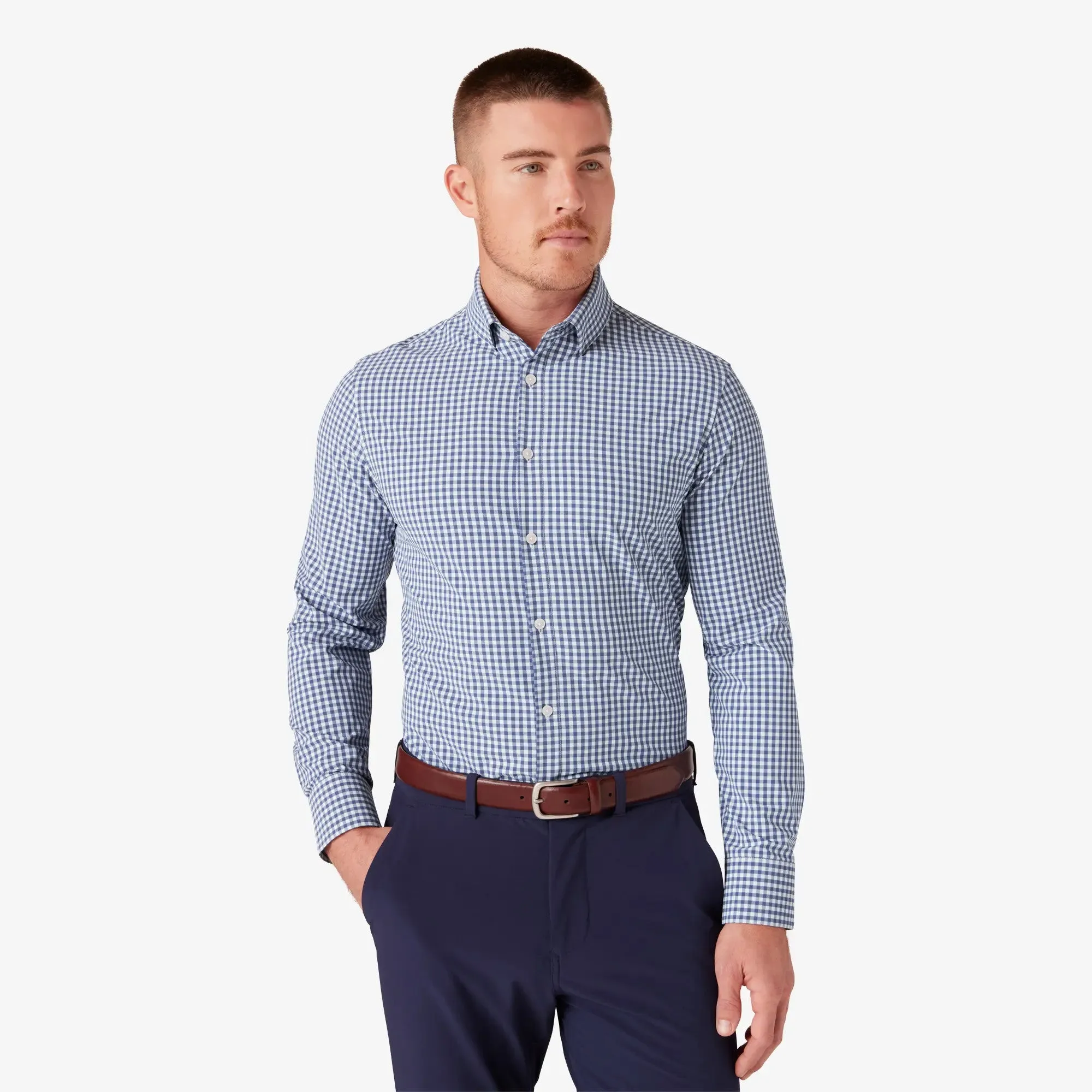 Men's Mizzen   Main | Leeward Trim Long Sleeve | Costal Gingham