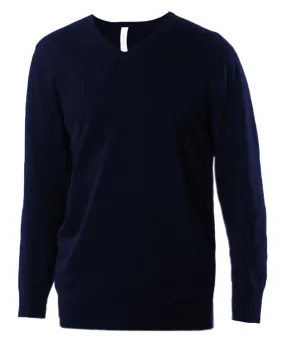 Mens V-neck jumper | Navy