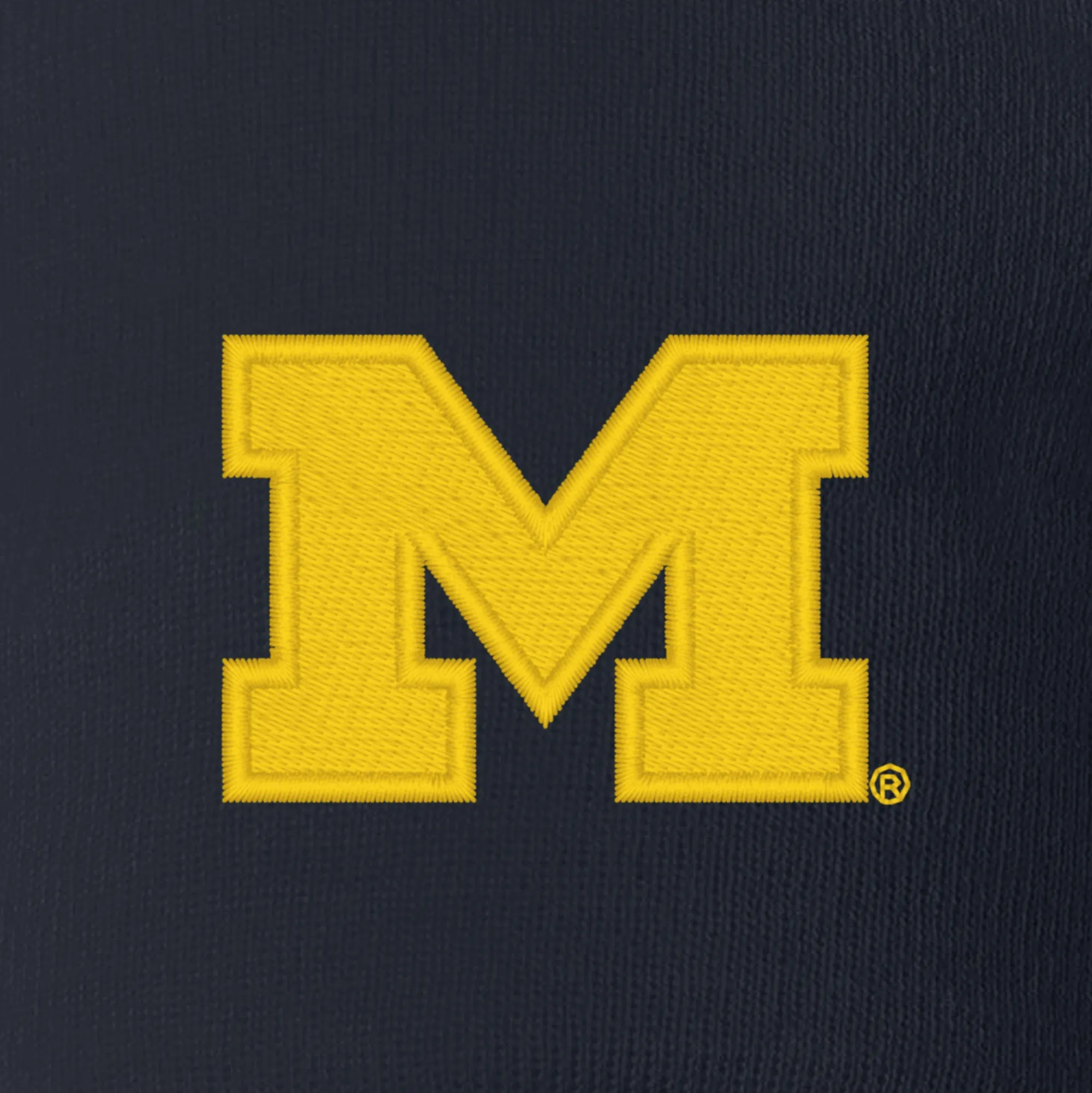 Michigan Primary Logo Solid Knit Cuffed Beanie - Navy