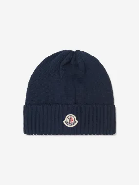 Moncler Enfant Boys Beanie Hat in Navy