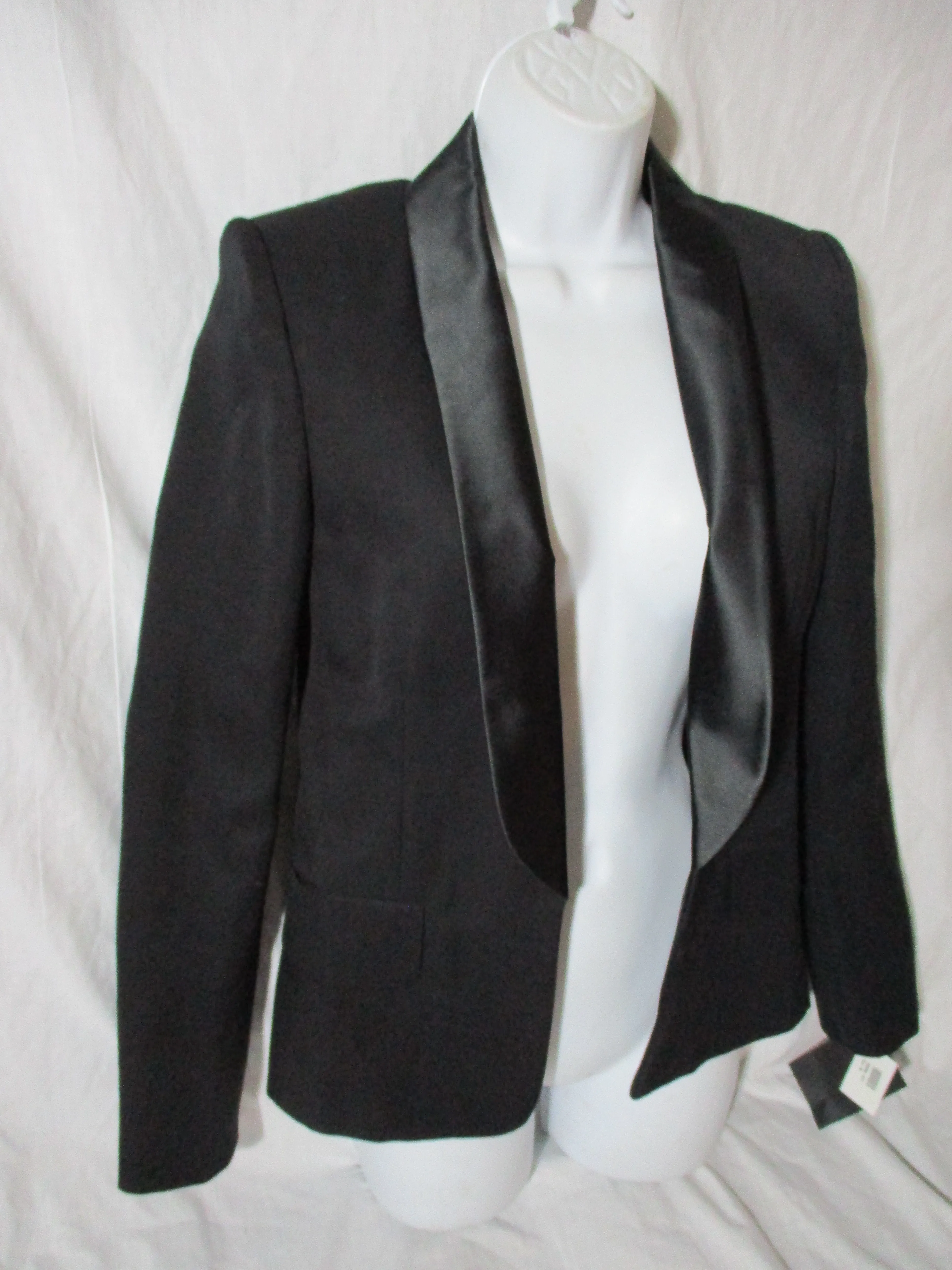 NEW NWT BALMAIN PARIS Wool BLAZER 36 BLACK Formal Wedding Event