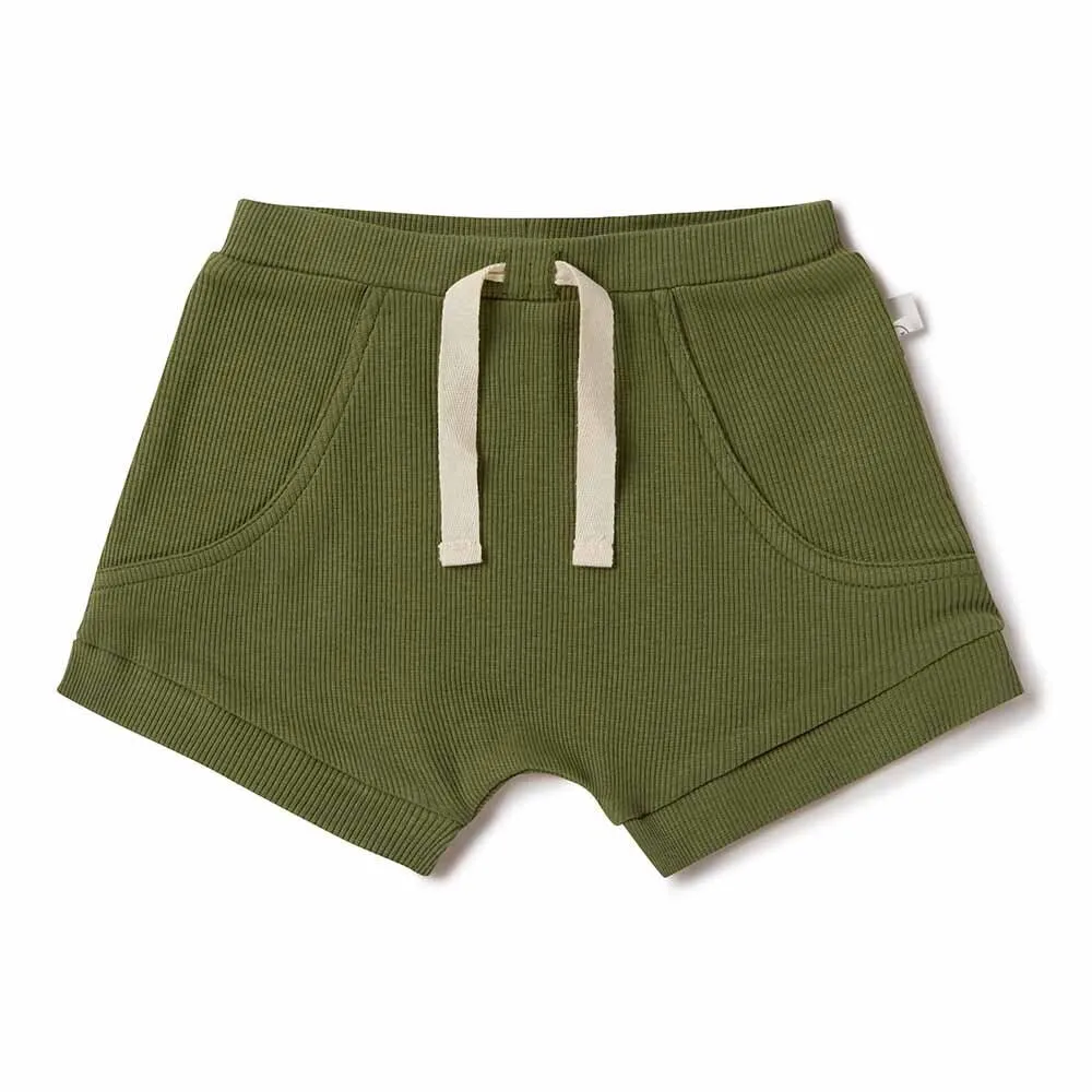 Olive Organic Shorts