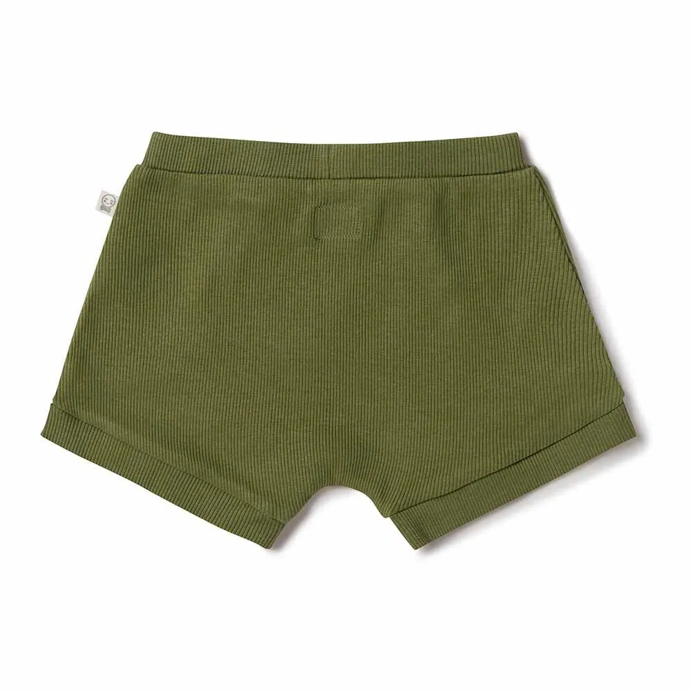 Olive Organic Shorts