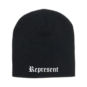 Original Classic Text Short Beanie [BLACK X WHITE]