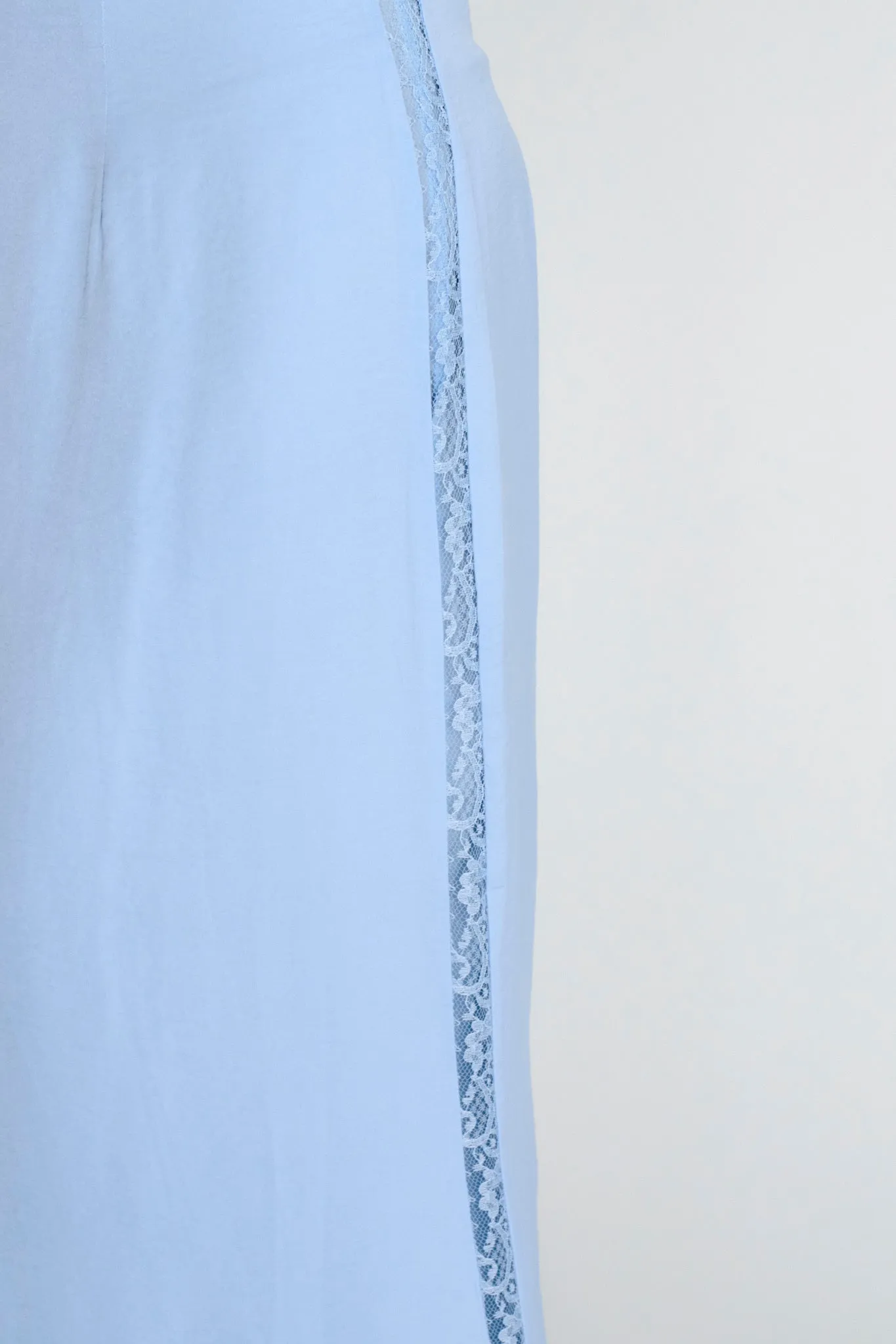 Pammy Lace Trim Maxi Skirt Cloud Blue