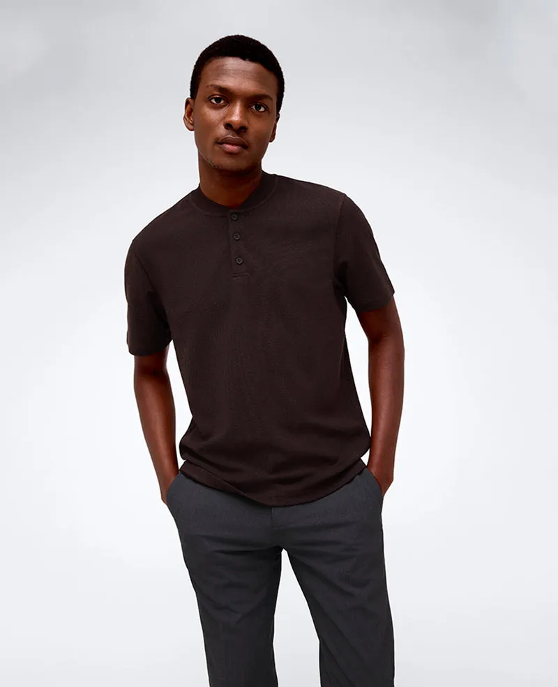 Performance Band-Collar Henley