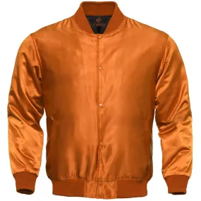 Personalized Varsity Jacket Orange Satin Jacket Mens Letterman Jacket