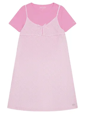 Pink T-Shirt Dress Set (2-7)