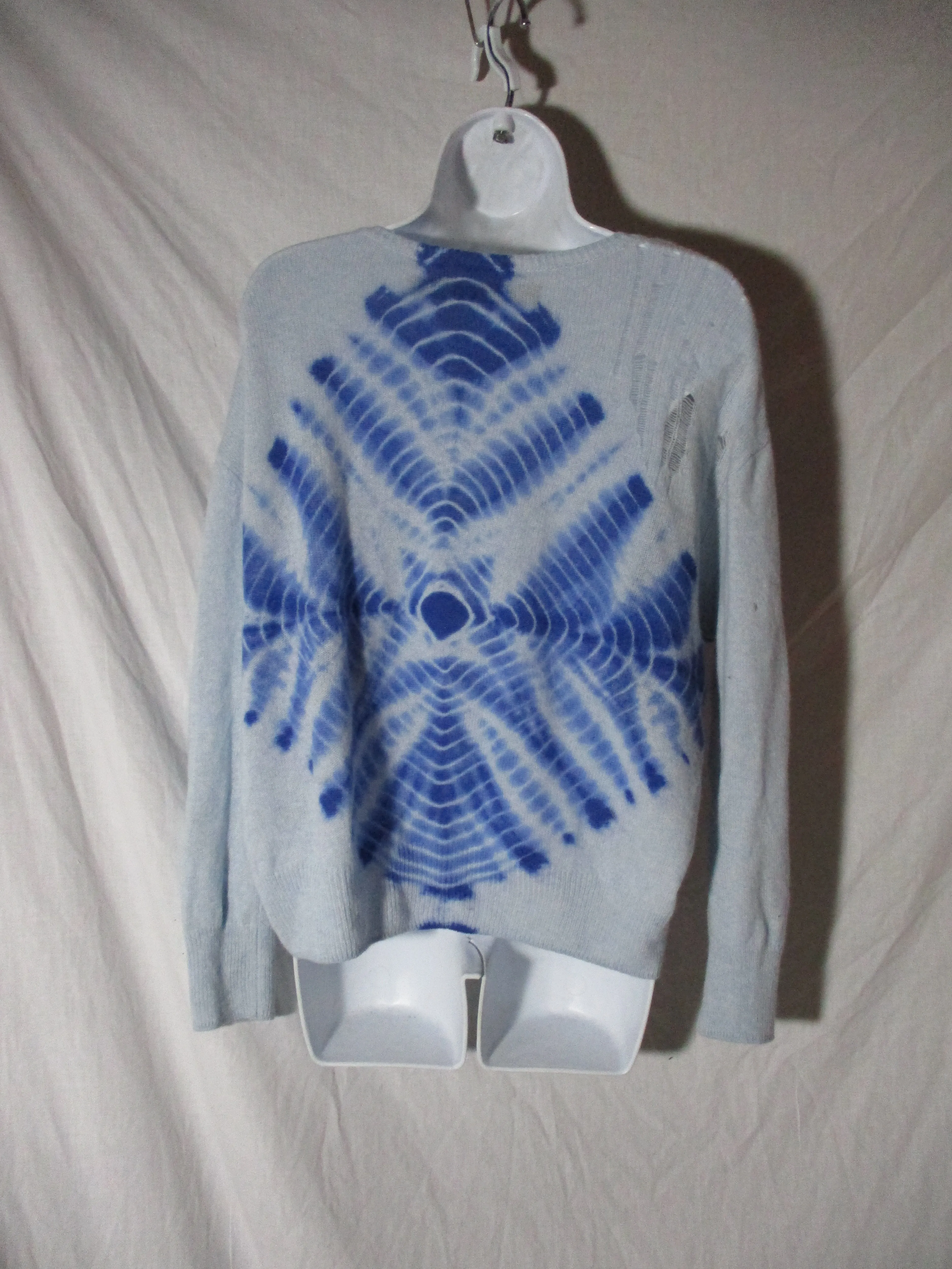 RAQUEL ALLEGRA Knit CASHMERE Tie-Dye Cashmere SWEATER Jumper 2 Boho distressed