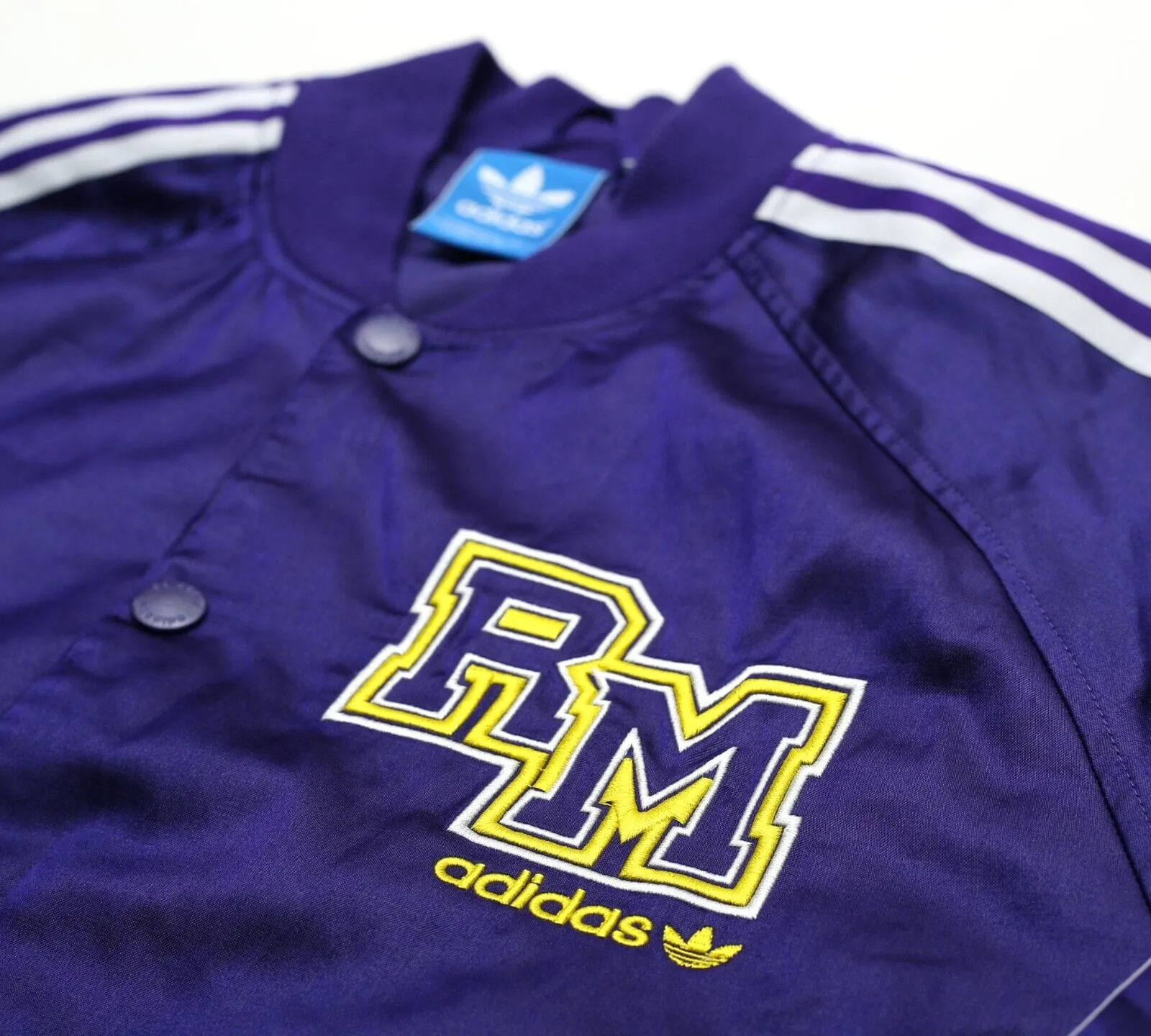 REAL MADRID adidas Originals Football Varsity Bomber Jacket Track Top (L/XL)