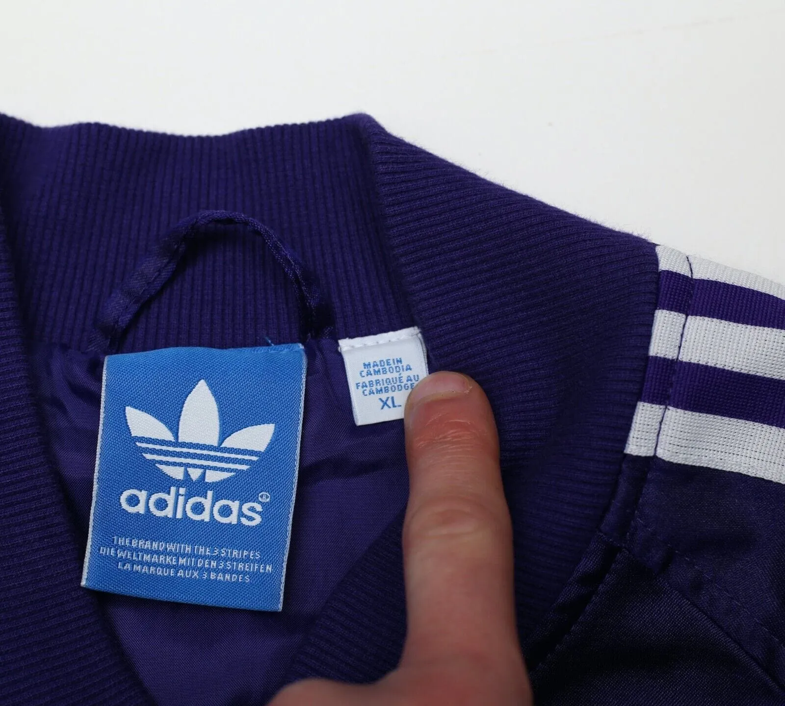 REAL MADRID adidas Originals Football Varsity Bomber Jacket Track Top (L/XL)