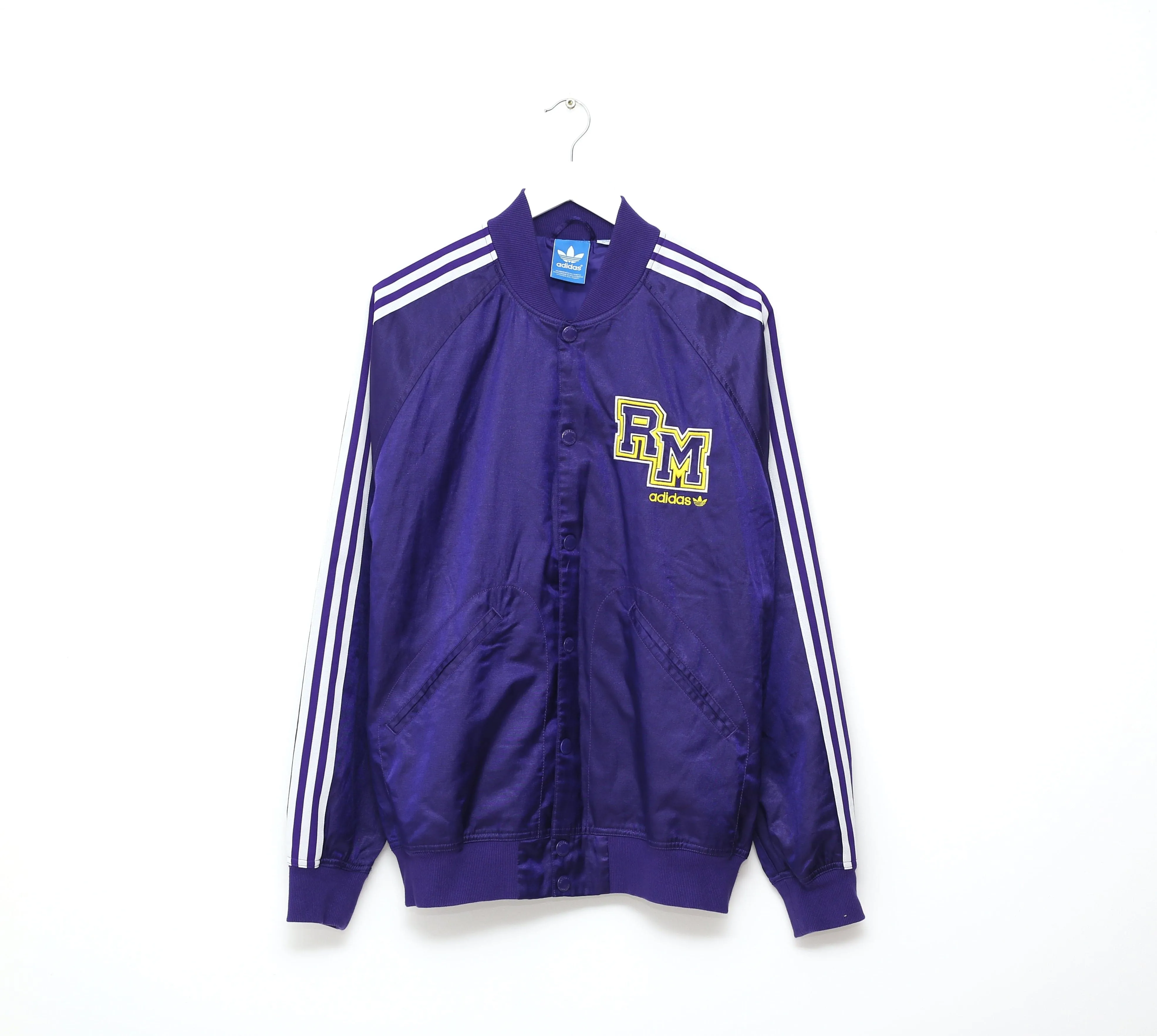 REAL MADRID adidas Originals Football Varsity Bomber Jacket Track Top (L/XL)