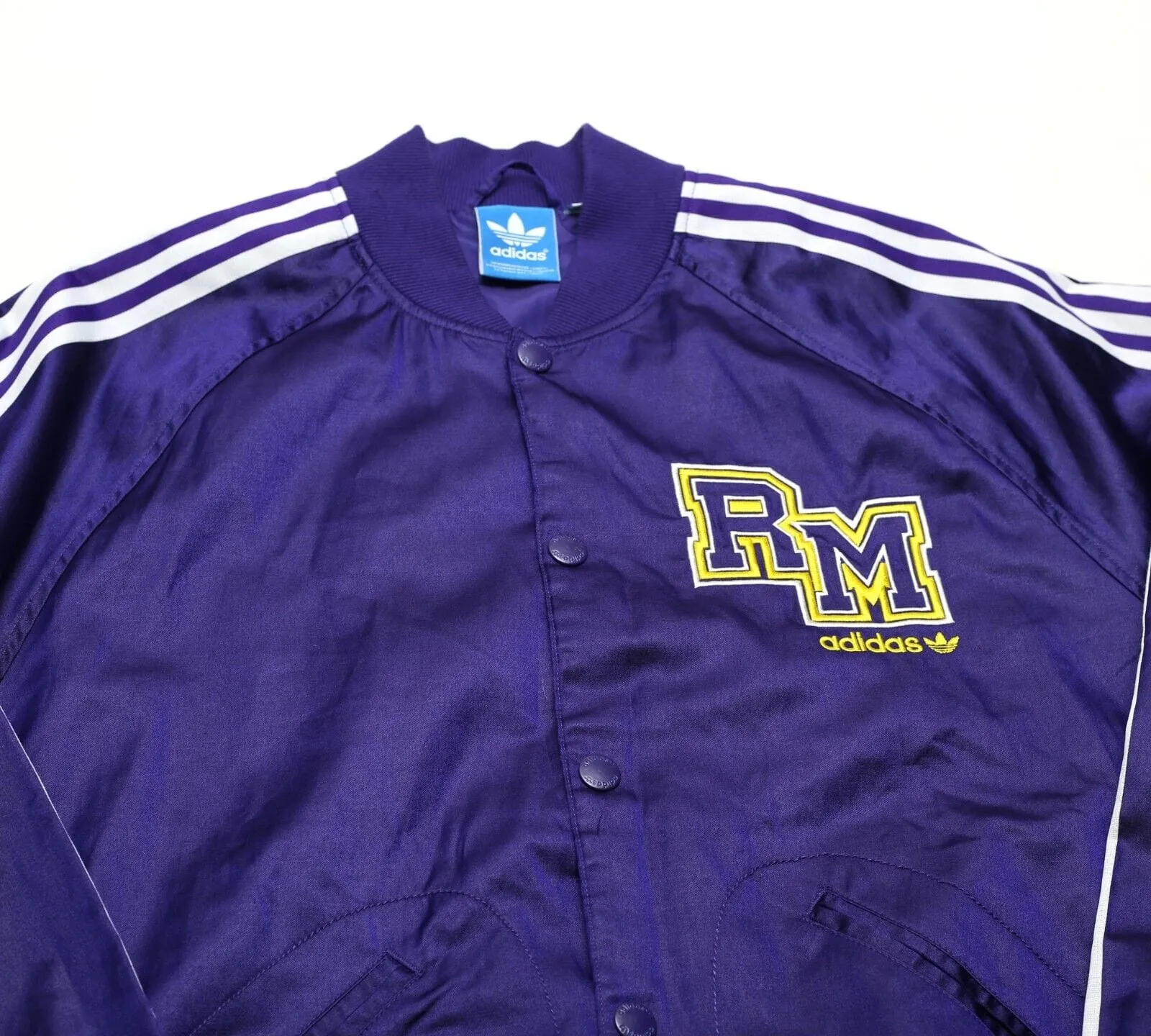 REAL MADRID adidas Originals Football Varsity Bomber Jacket Track Top (L/XL)