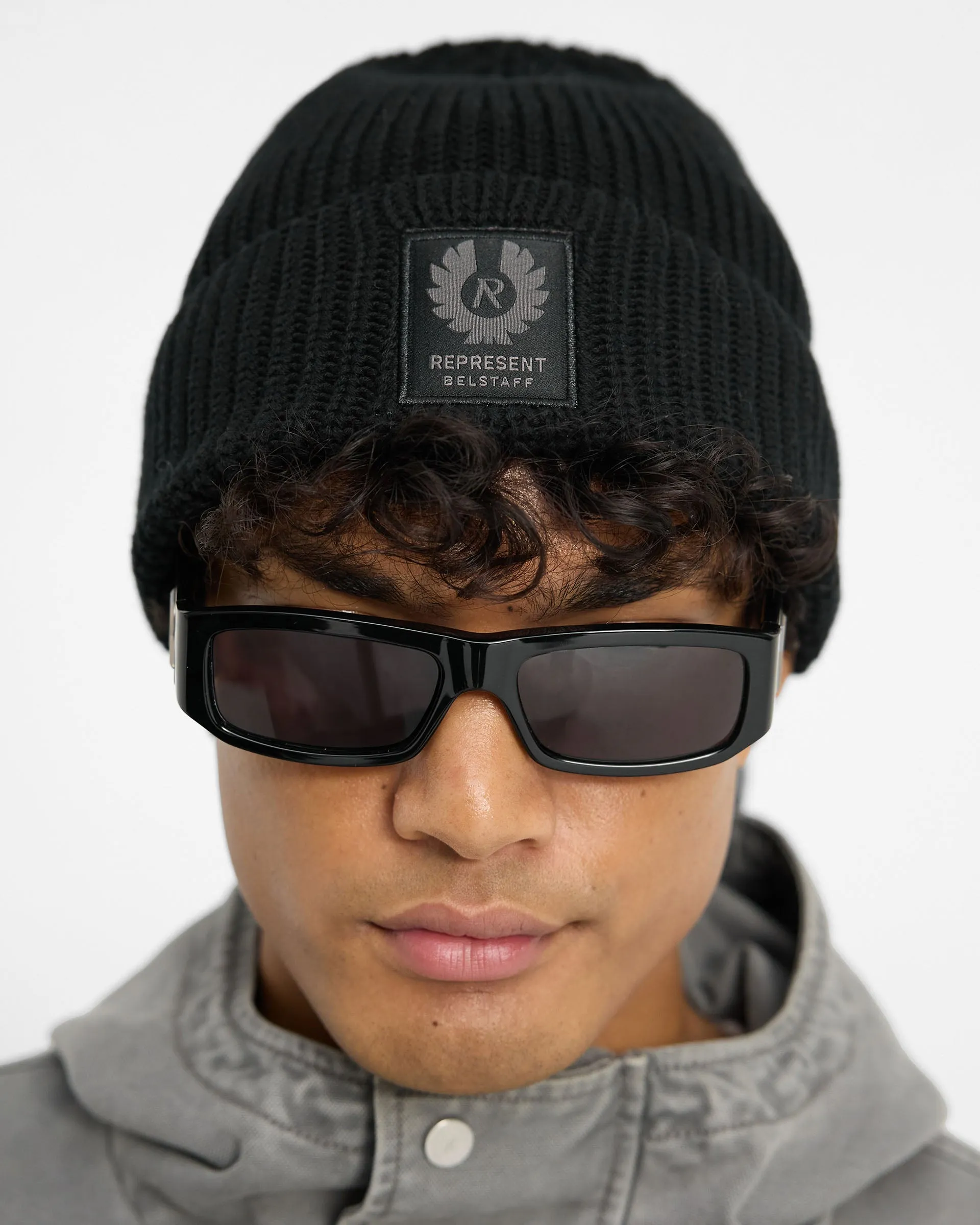 Represent X Belstaff Patch Beanie - Black