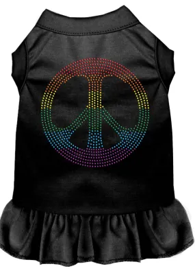 Rhinestone Rainbow Peace Dress Black Xxxl (20)