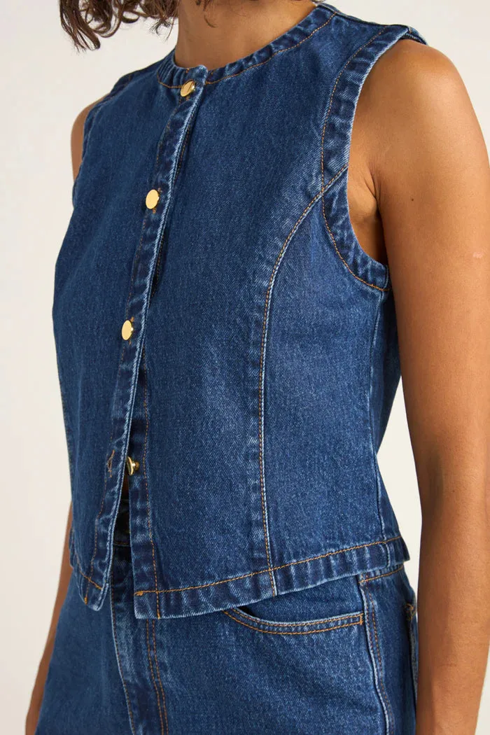 Rhythm Gia Denim Vest