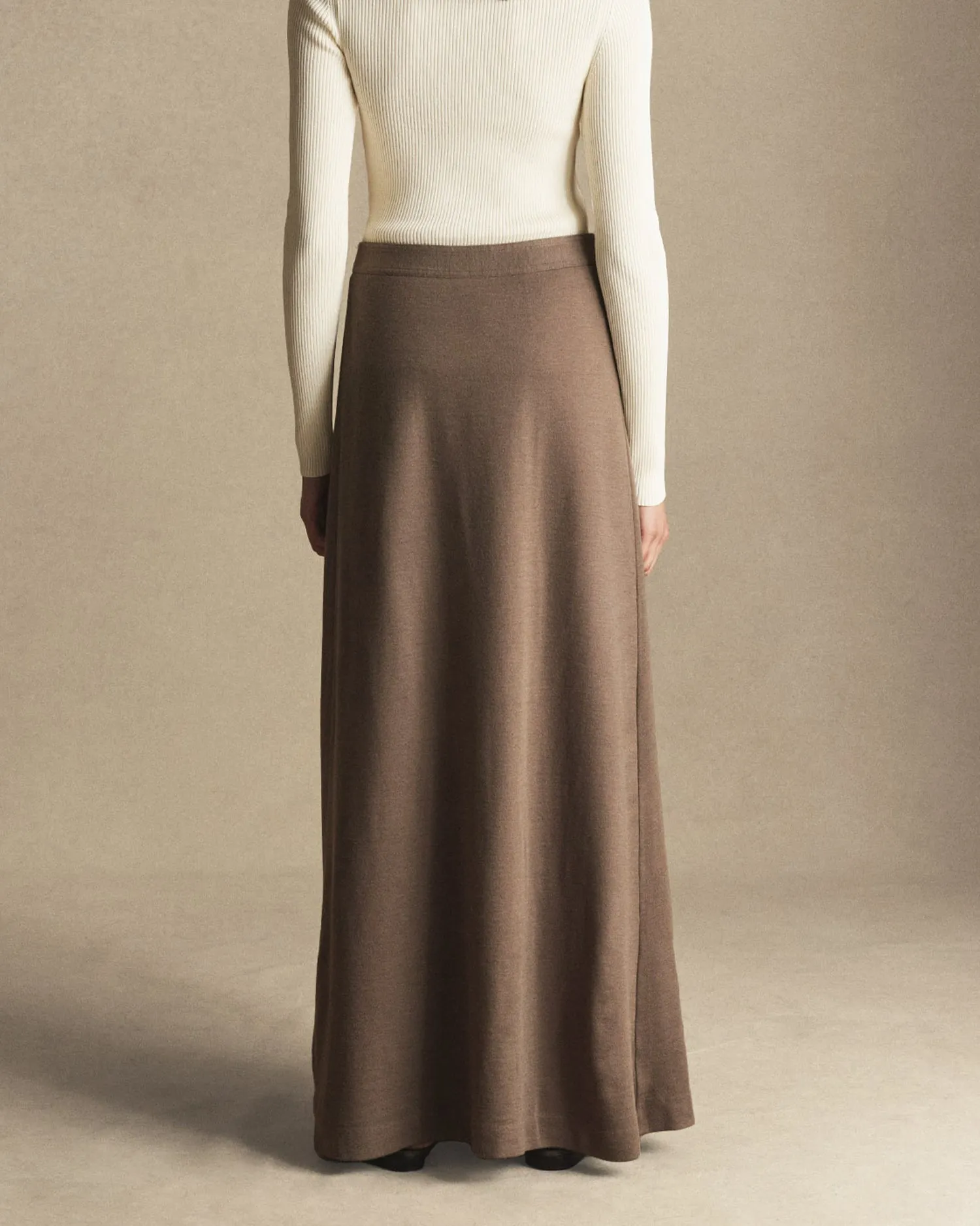 Rose Wrap Skirt - Taupe