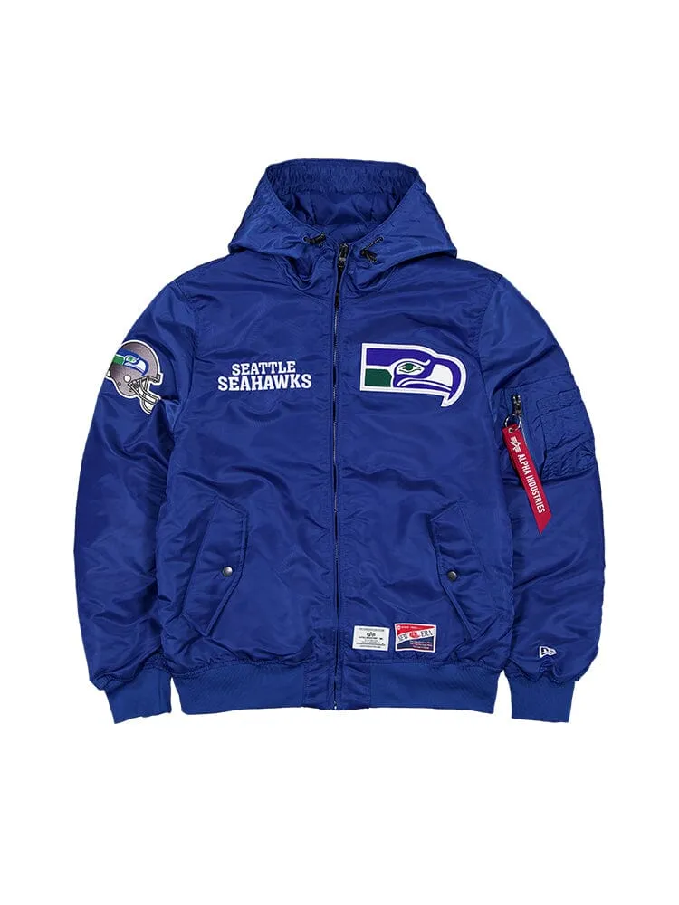 SEATTLE SEAHAWKS X ALPHA X NEW ERA L-2B BOMBER JACKET