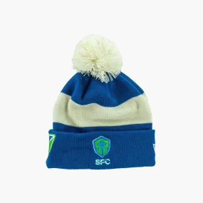 Seattle Sounders Season Kickoff Royal Cuff Pom Beanie