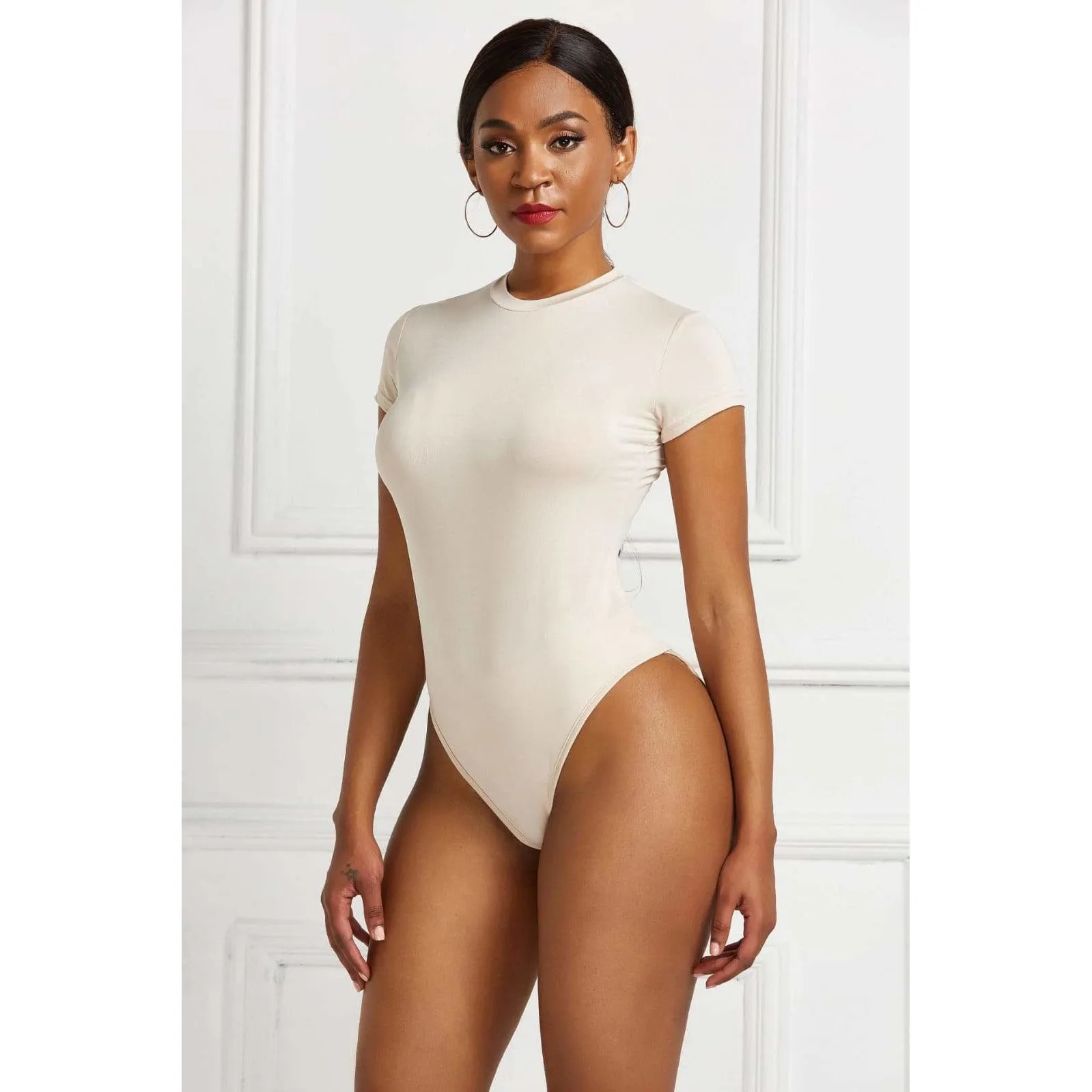 Short Sleeve Round Neck Bodysuit