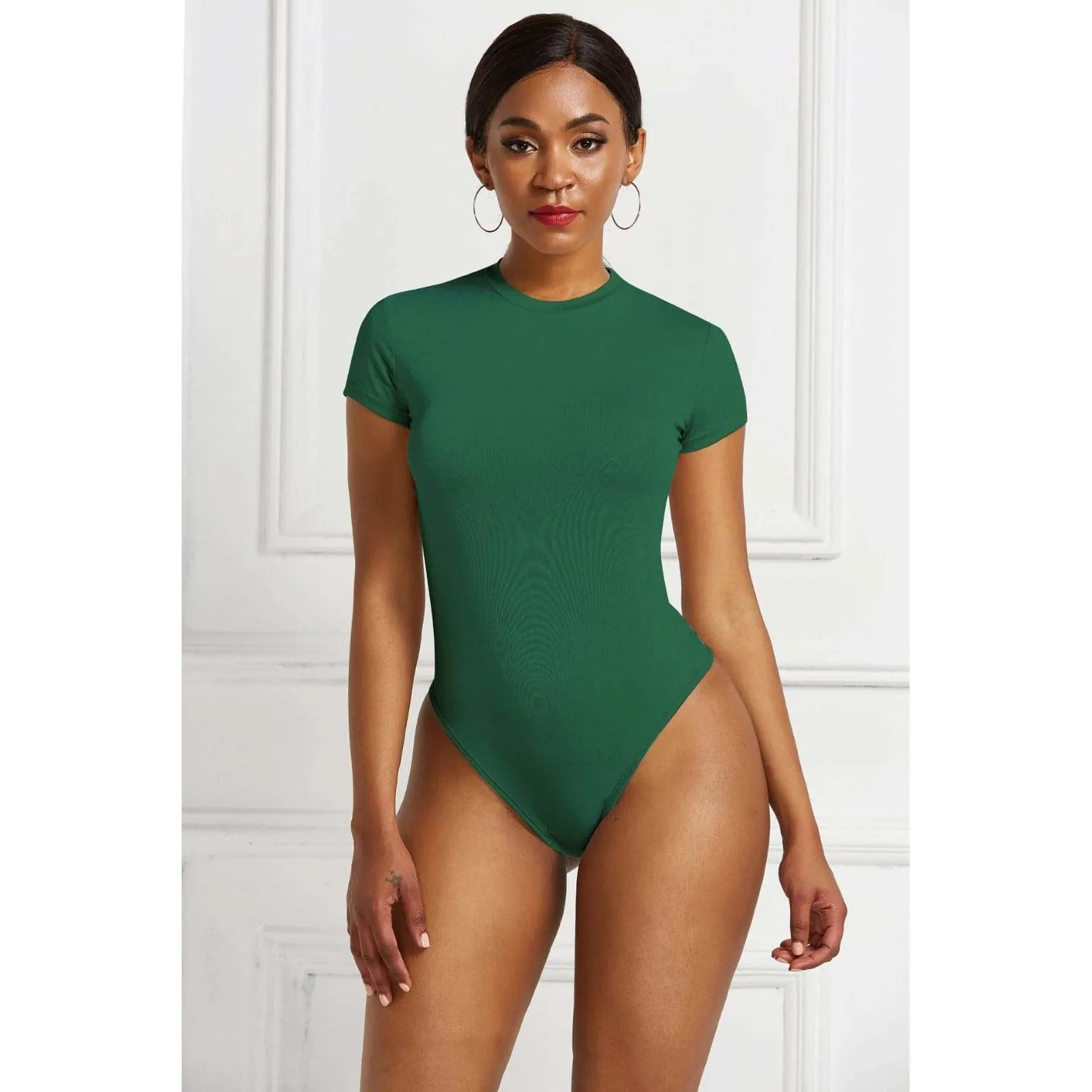 Short Sleeve Round Neck Bodysuit