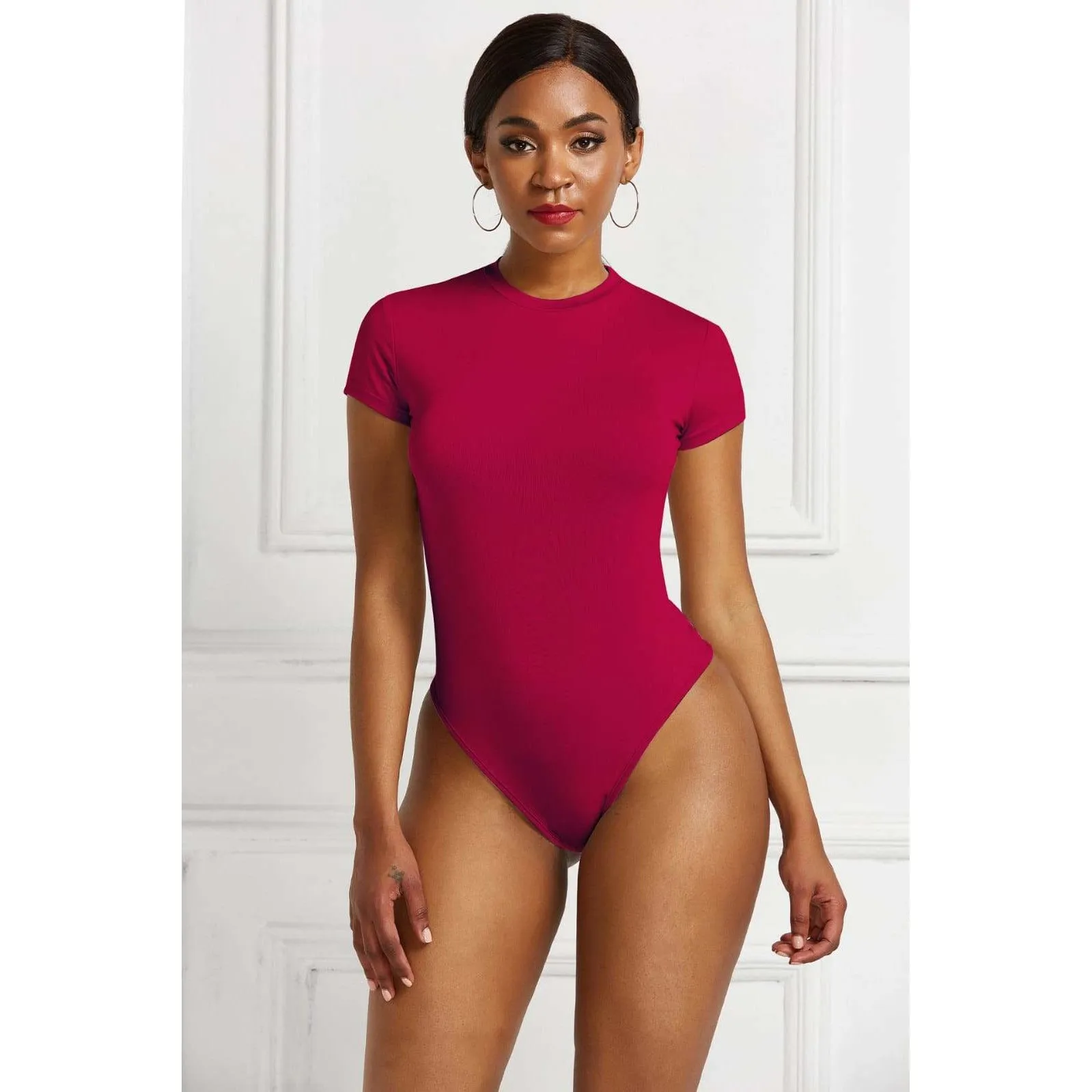 Short Sleeve Round Neck Bodysuit