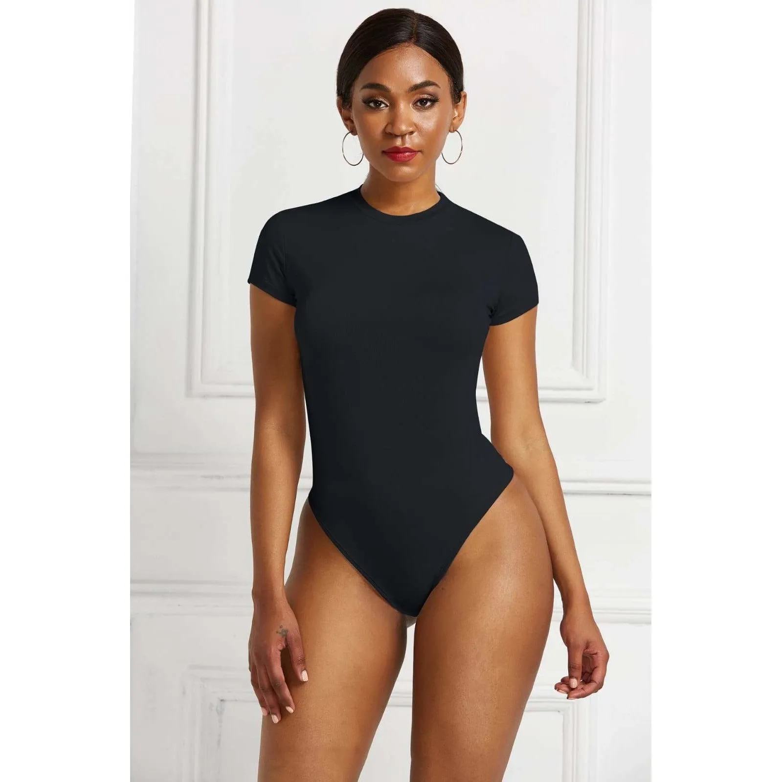 Short Sleeve Round Neck Bodysuit