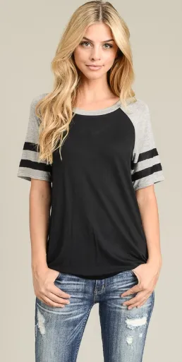 Short Sleeve Round Neck Top