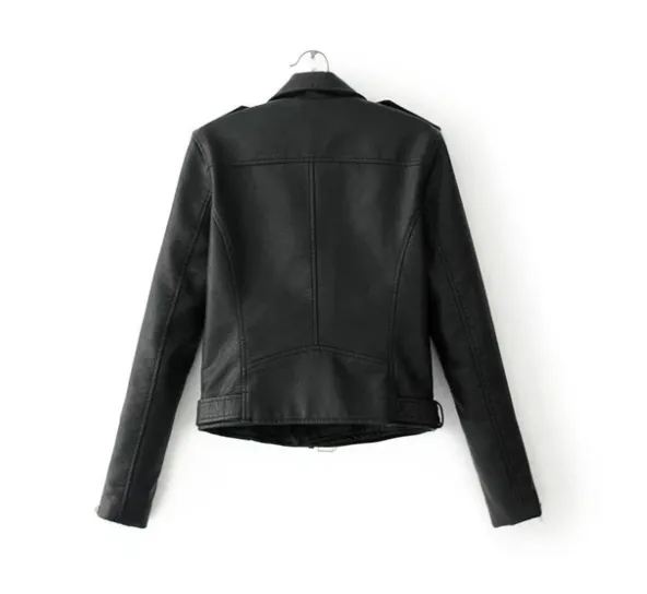 Slim-fit Motorcycle Pu Jacket All-match Slim Small Jacket