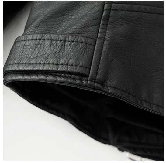 Slim-fit Motorcycle Pu Jacket All-match Slim Small Jacket