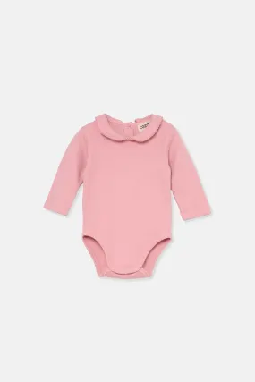 SOFT JERSEY NEWBORN LACE BODYSUIT