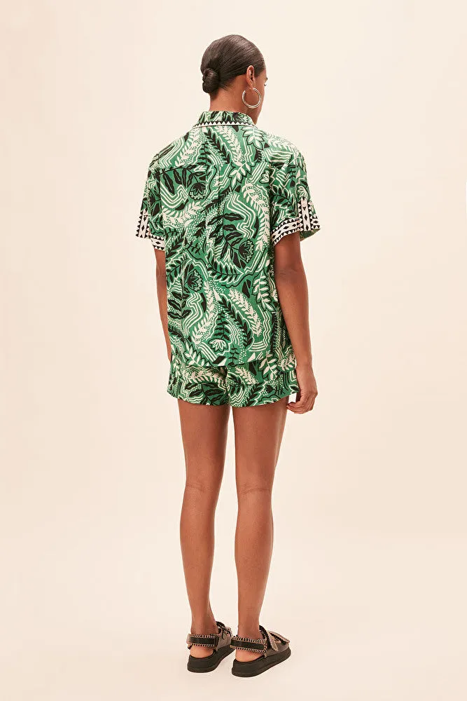 Sulaban Suncoo Tropical Print Top