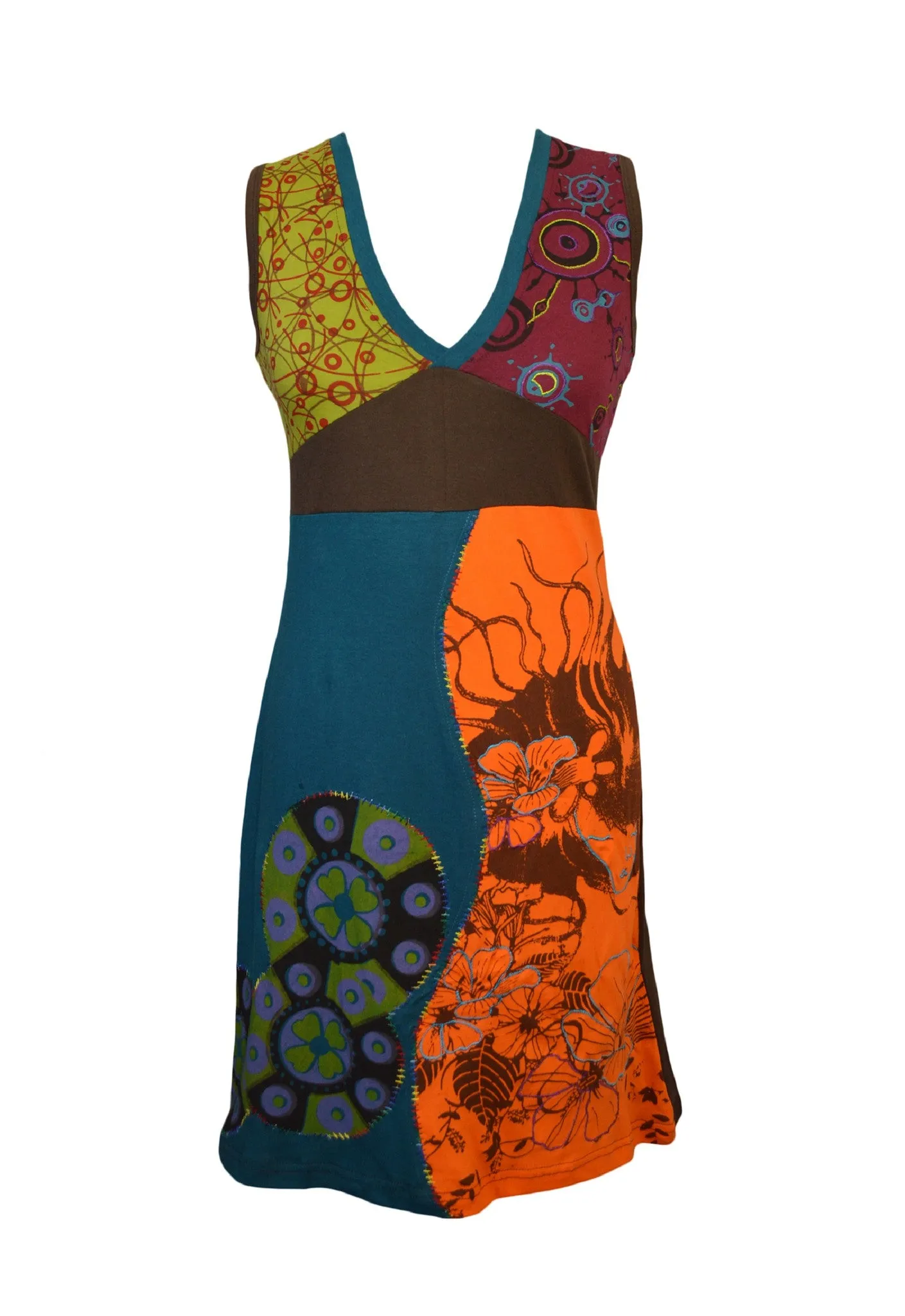 TATTOPANIi-women-sleeveless-dress-with-embroidery-work-yinyan