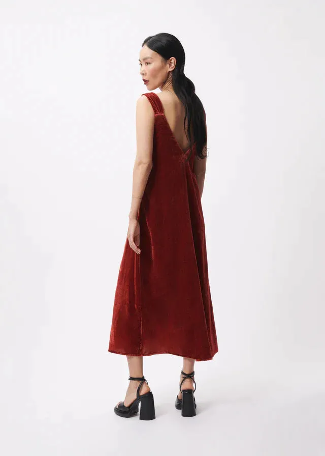 The Leda Velvet Slip Dress by FRNCH