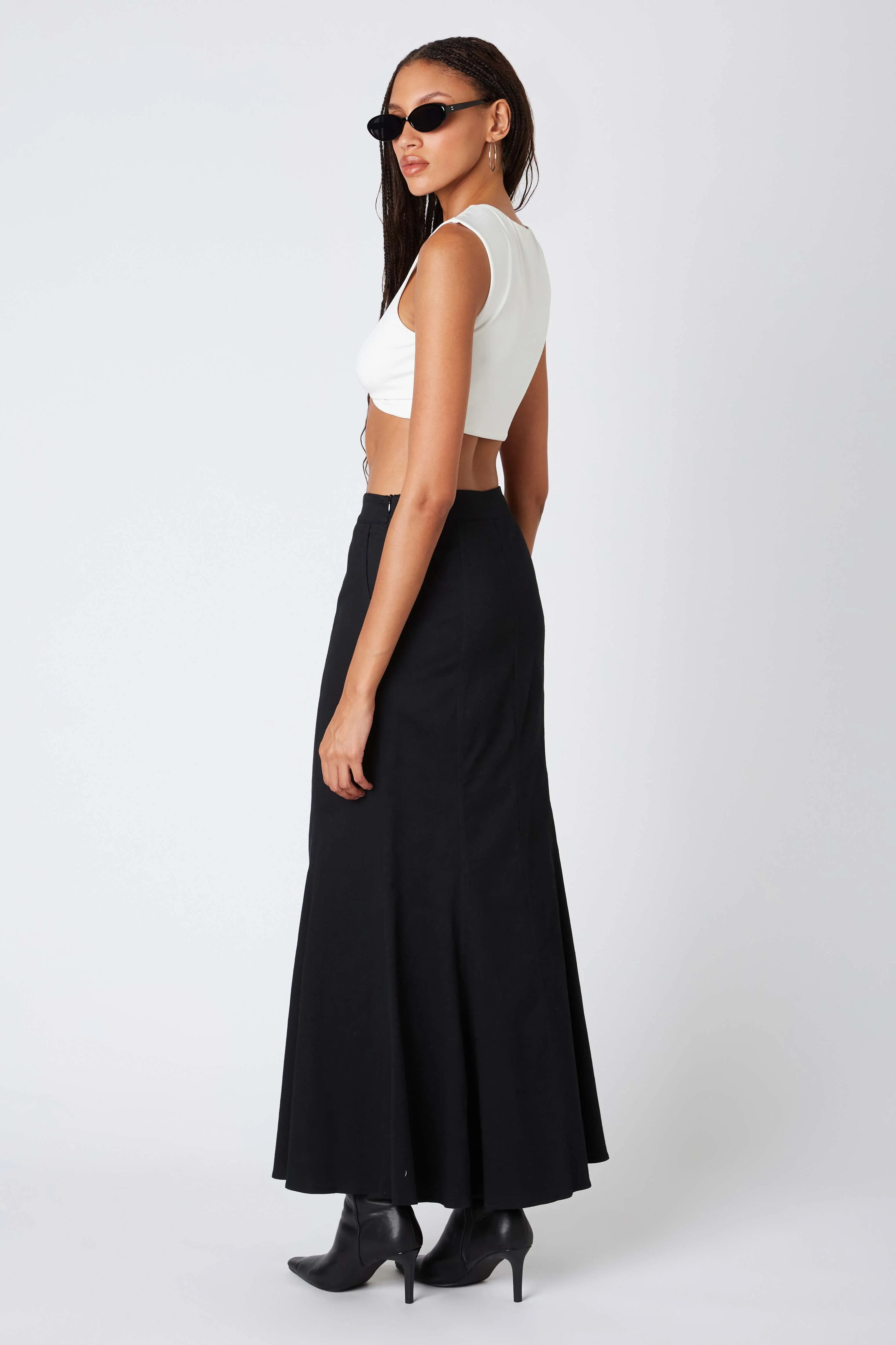 Twill Maxi Skirt