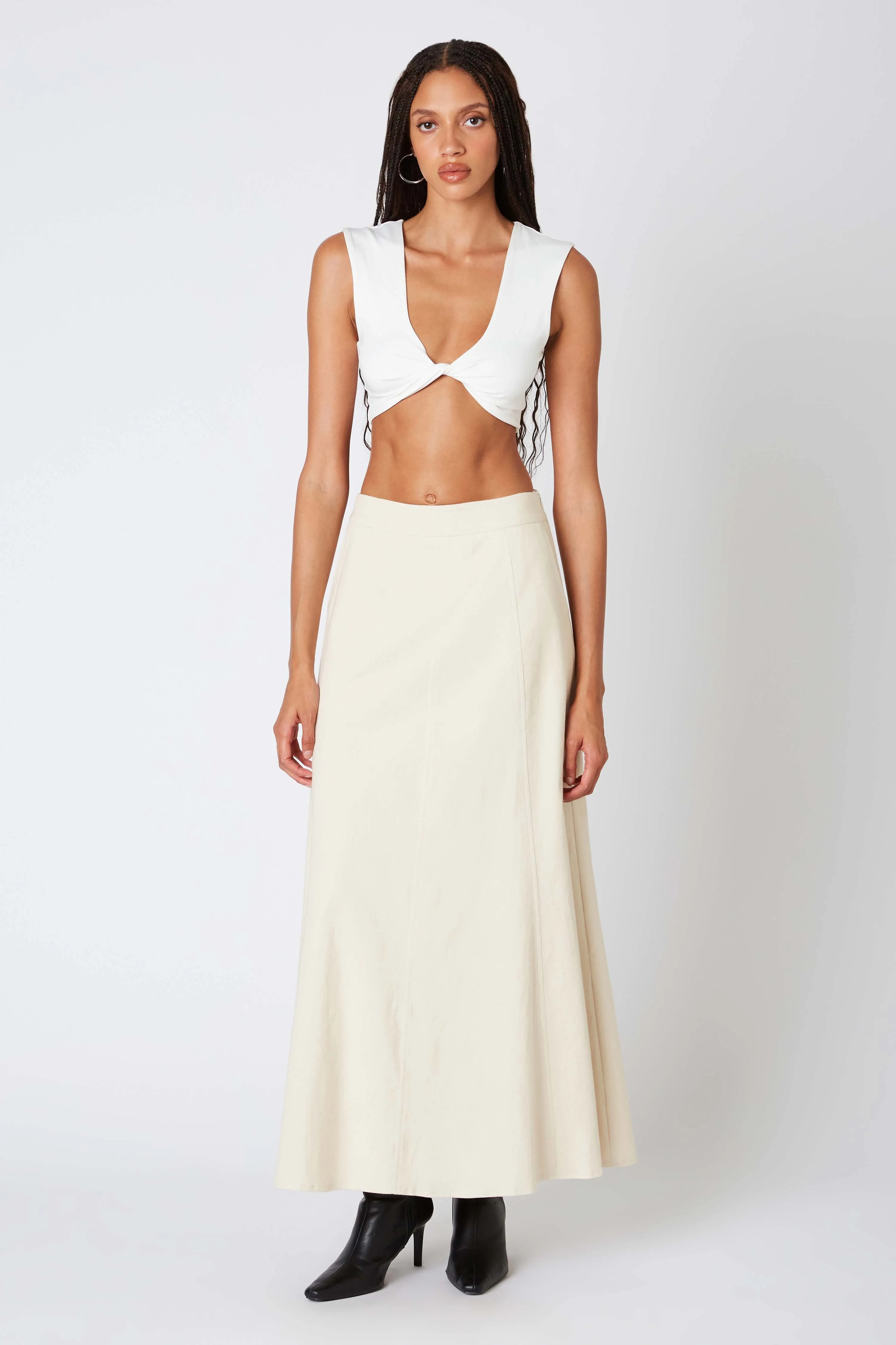 Twill Maxi Skirt