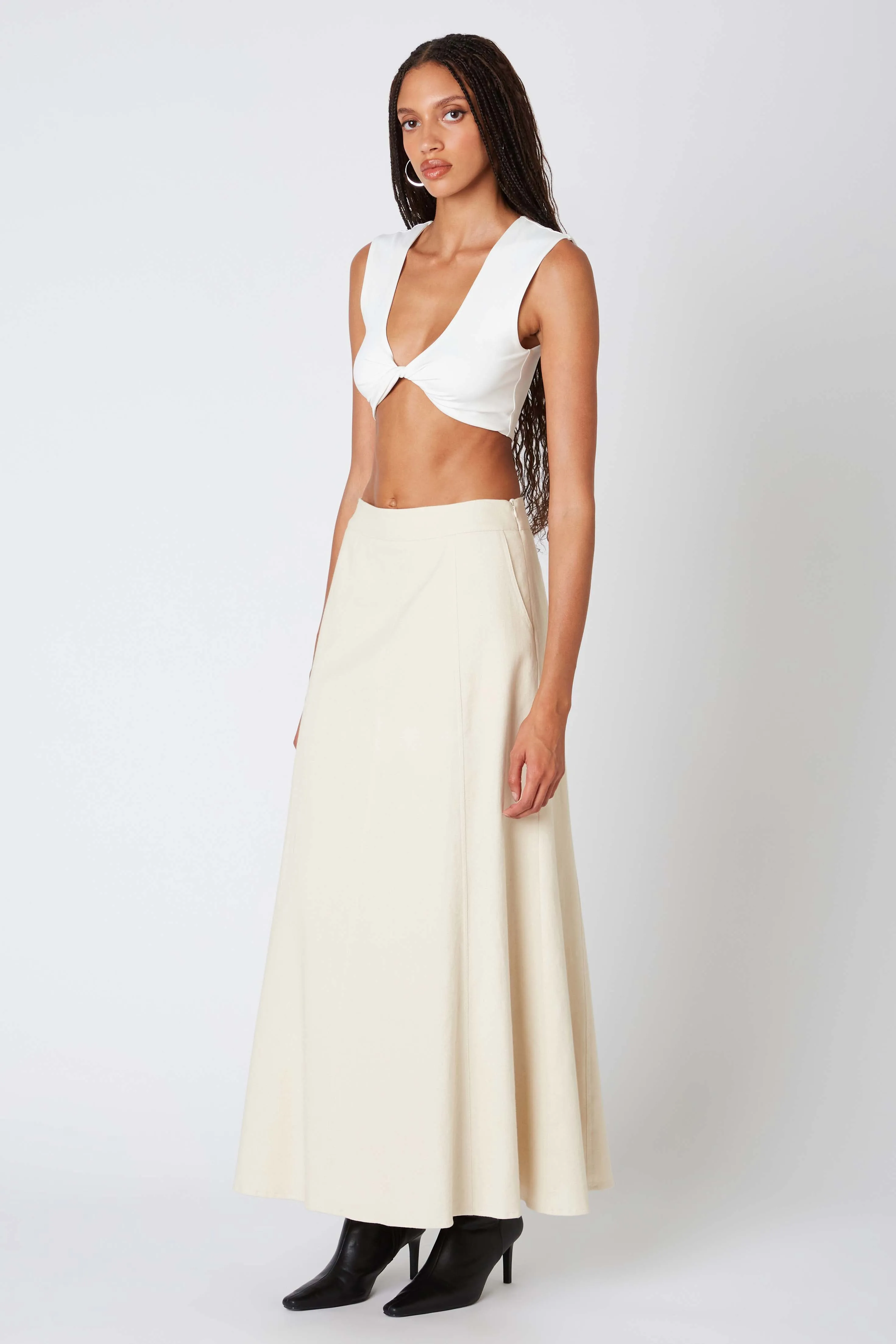 Twill Maxi Skirt