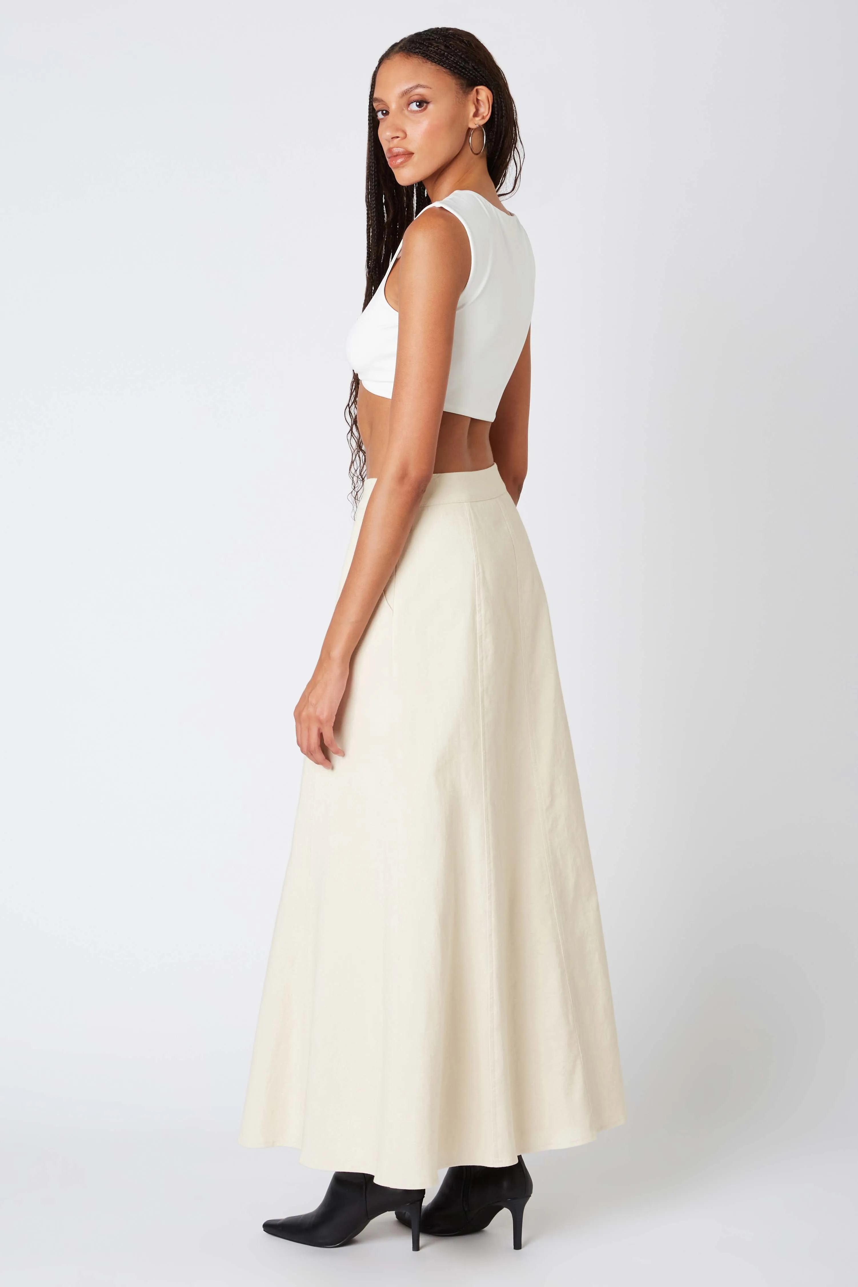 Twill Maxi Skirt