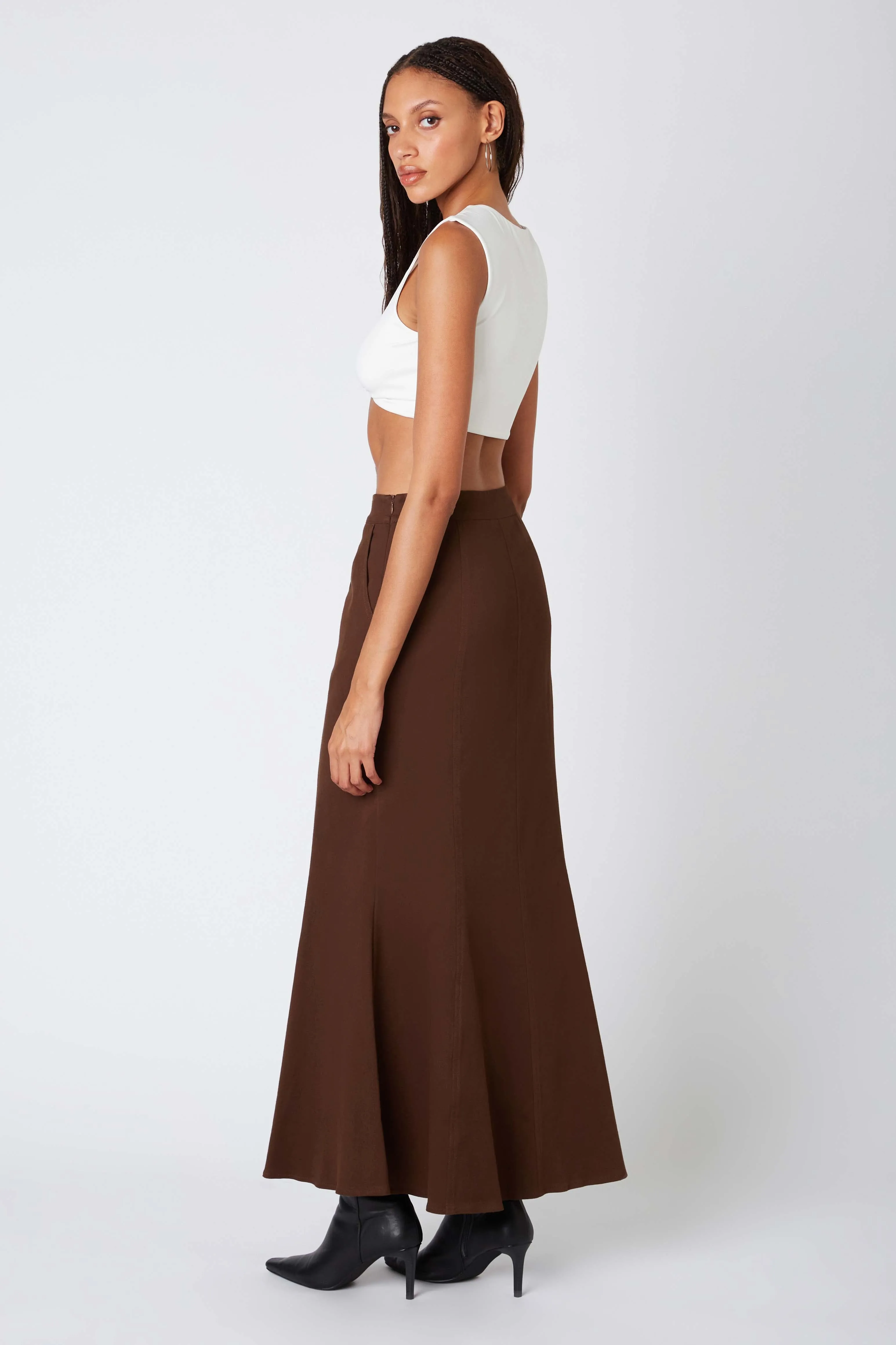 Twill Maxi Skirt