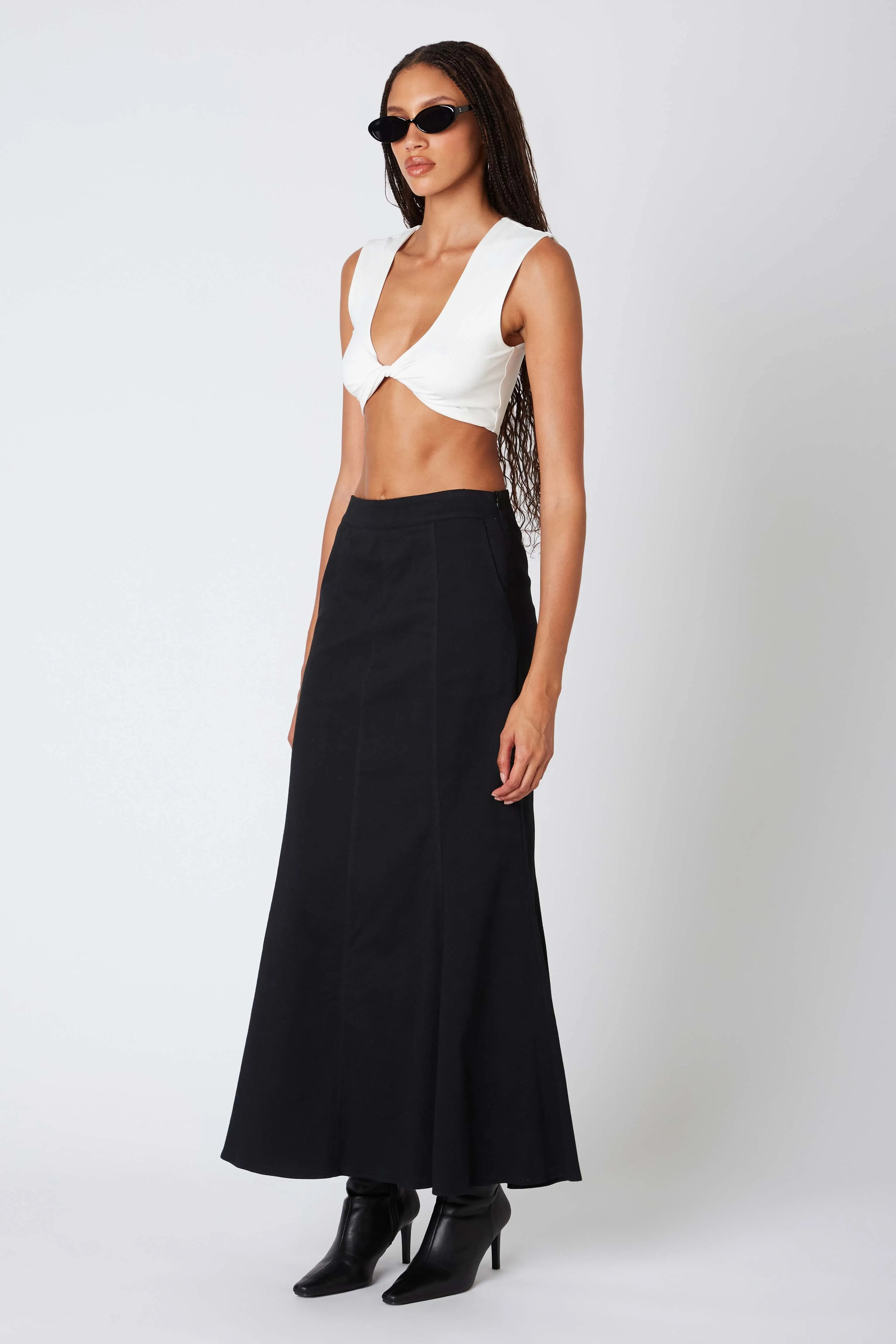 Twill Maxi Skirt