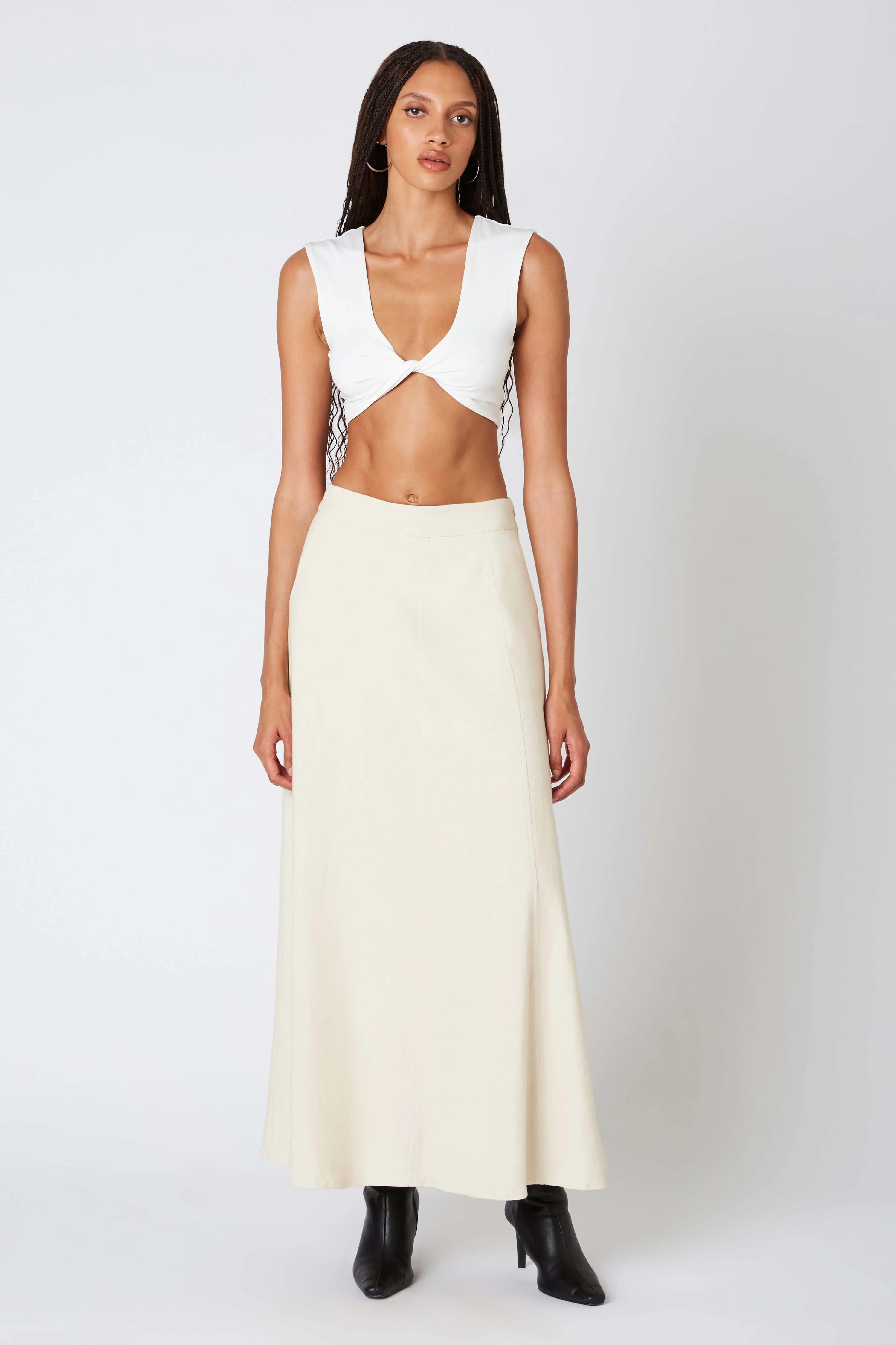 Twill Maxi Skirt