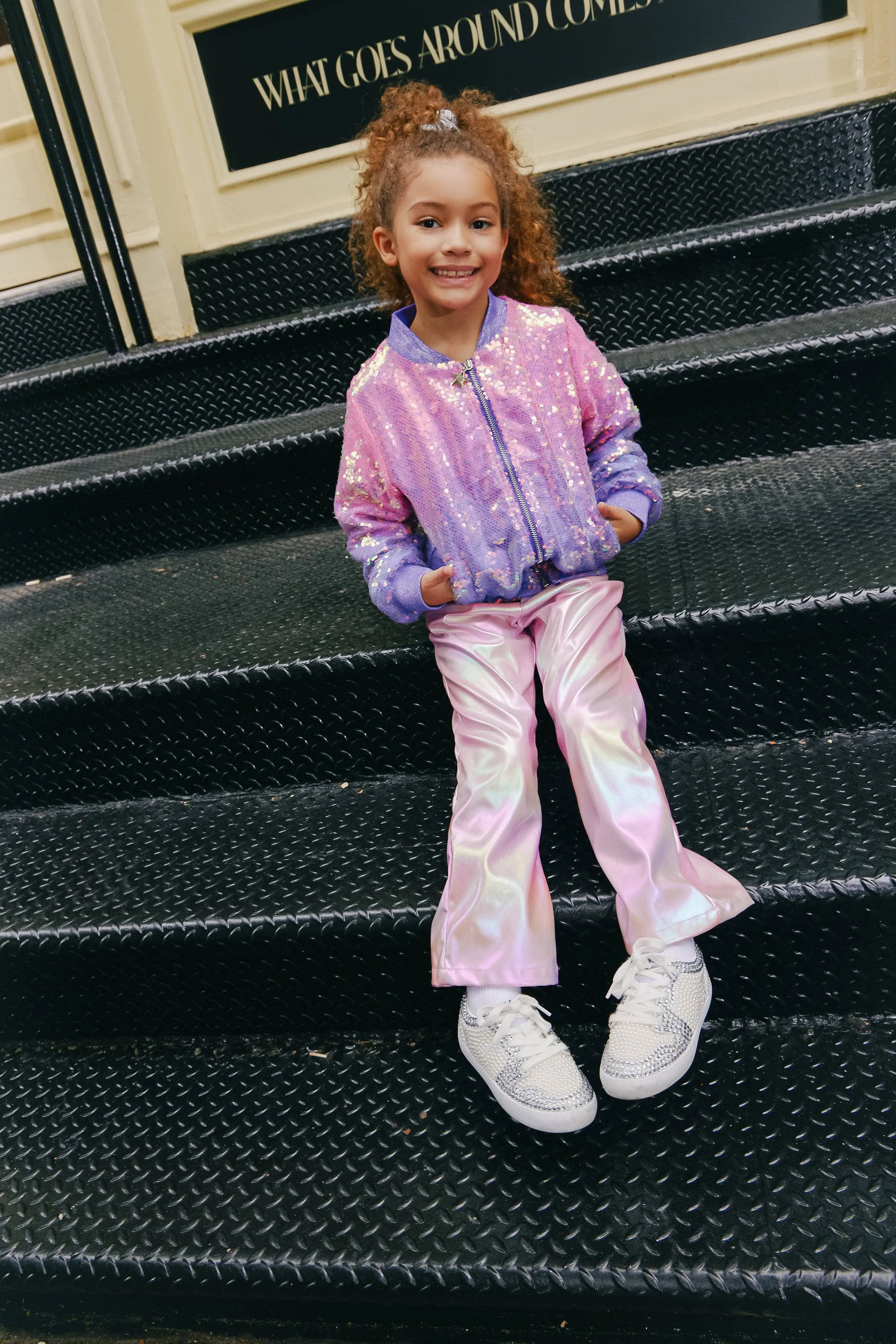 Women's Lavender Haze Sequin Bomber