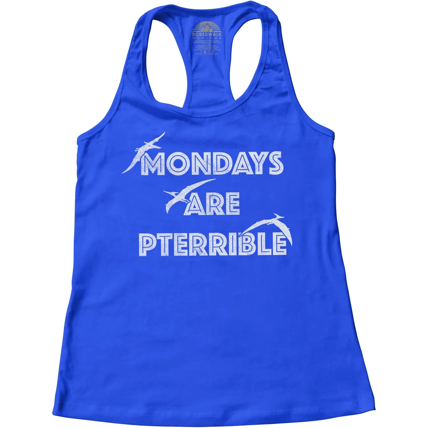 Women's Mondays Are Pterrible Racerback Tank Top