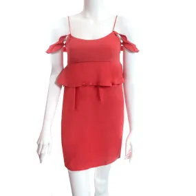 Women's Ruffled Classic Dress, Coral