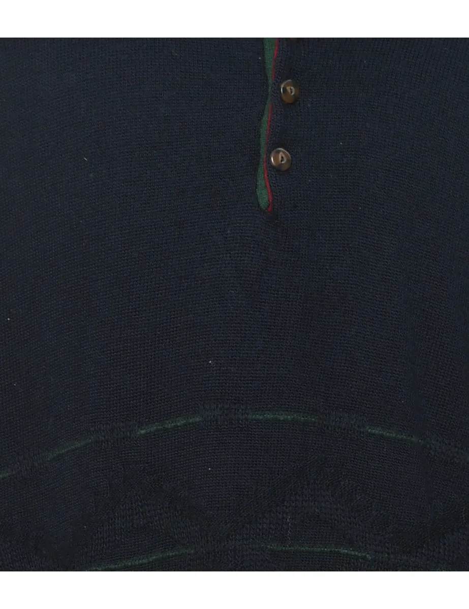 Wool Navy Jumper - XXL