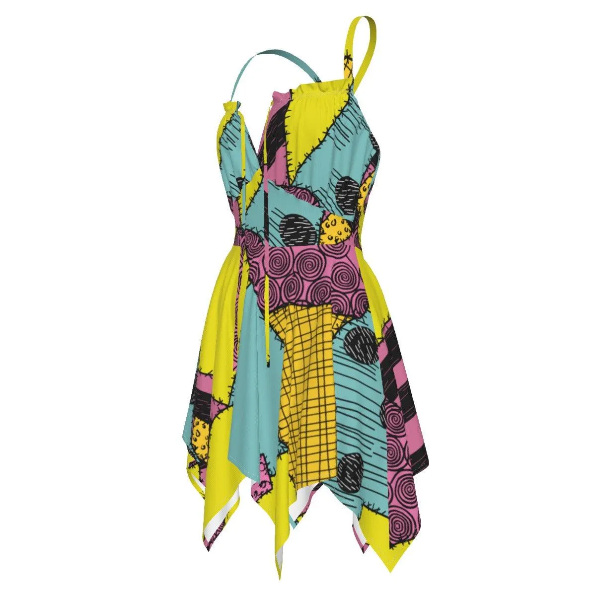 Yellow Nightmare All-Over Print Women's Slip Dress