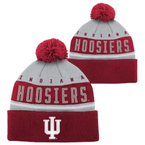 Youth Indiana Hoosiers Redzone Jacquard Crimson Knit Hat